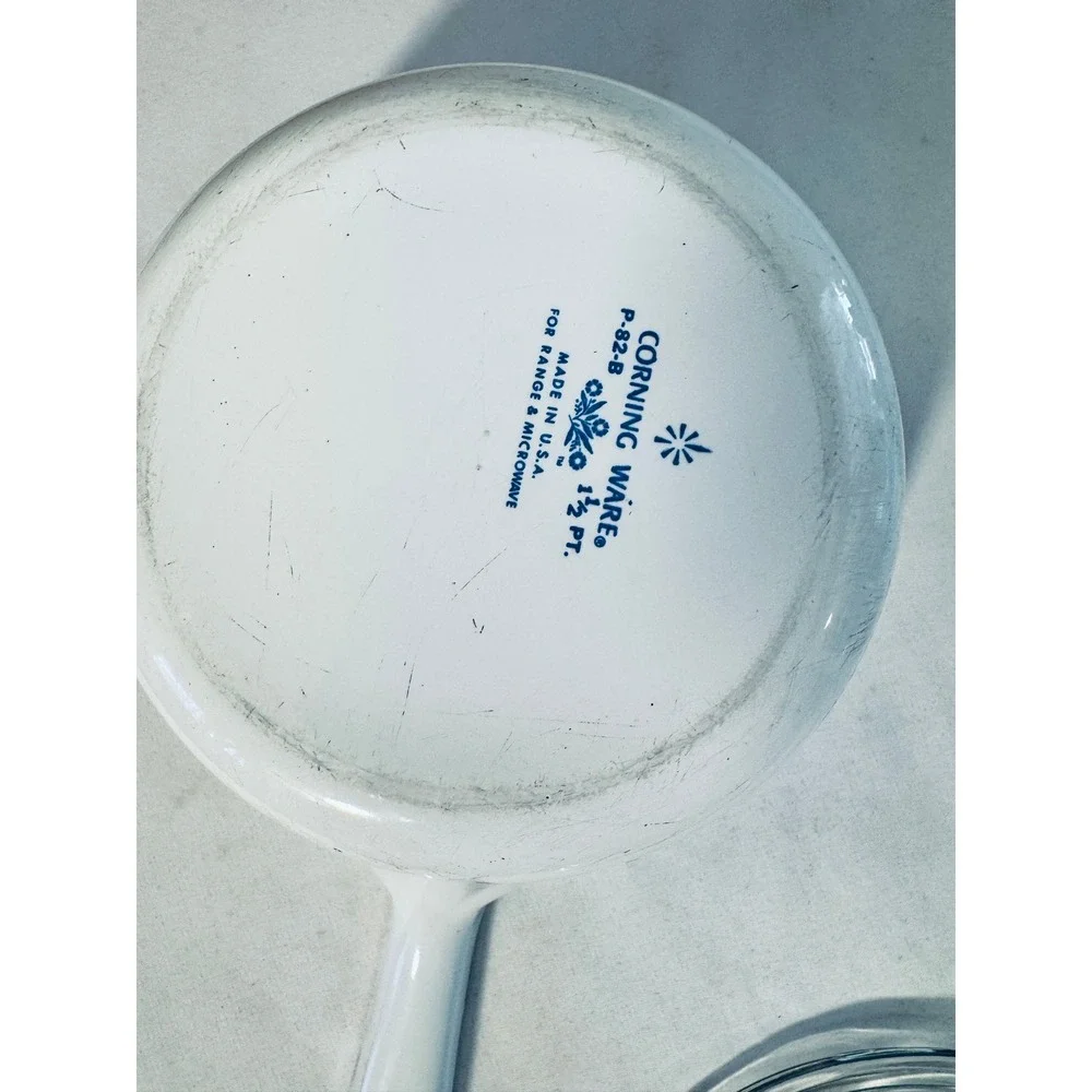Vintage Corning Ware La Marjolaine Saucepan w/ Lid & Jr League Cookbook